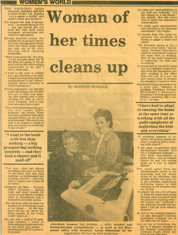 Women’s World newspaper article